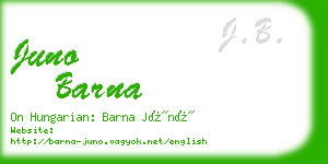 juno barna business card